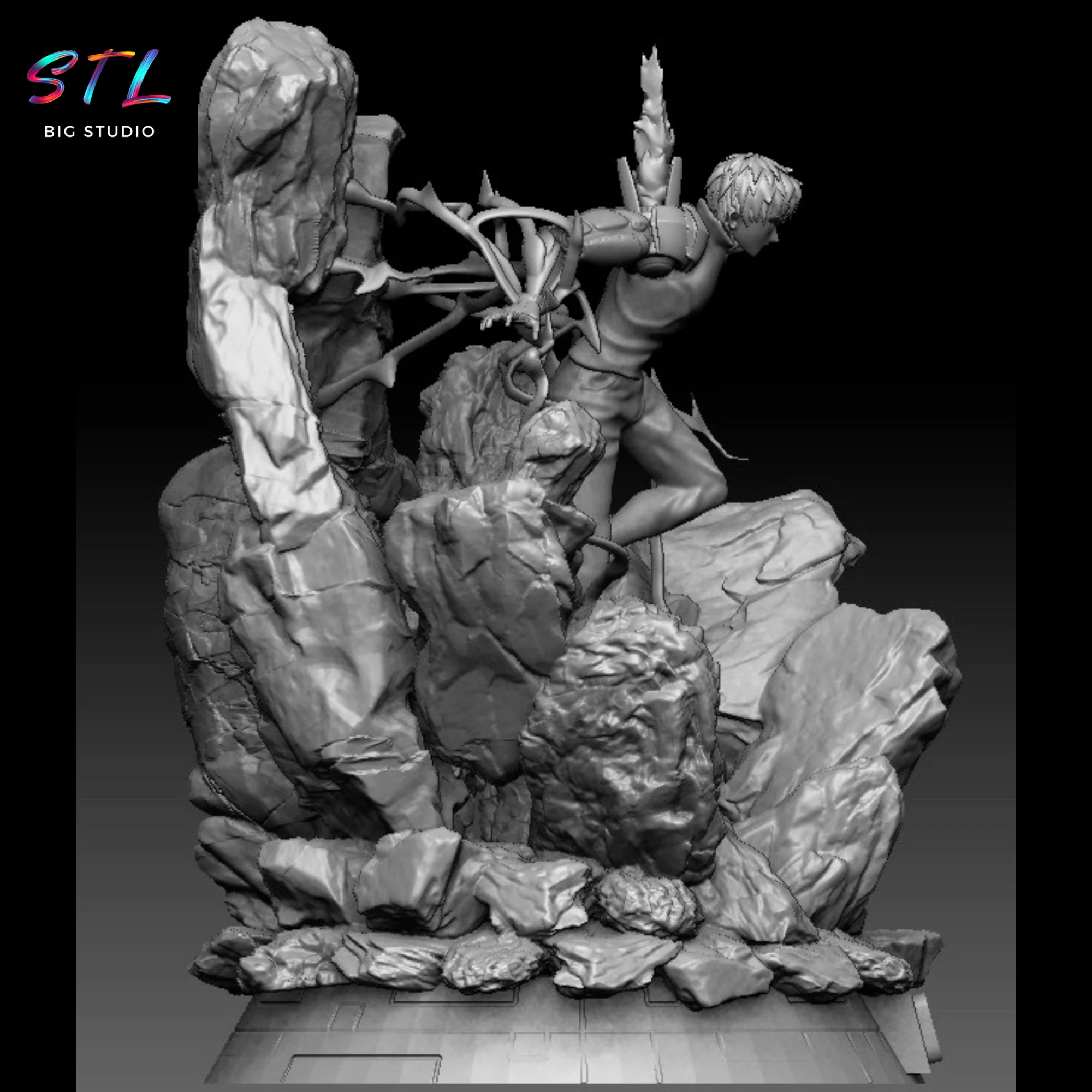 Genos STL | One Punch Man | 3D Printable Figure Model — view 8
