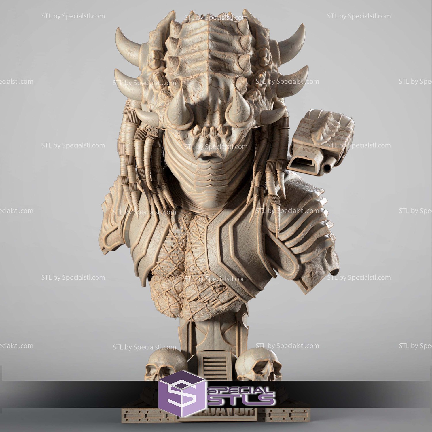 Marvel Predator 2025 Portrait Bust 3D Printer Files STL Model — view 2