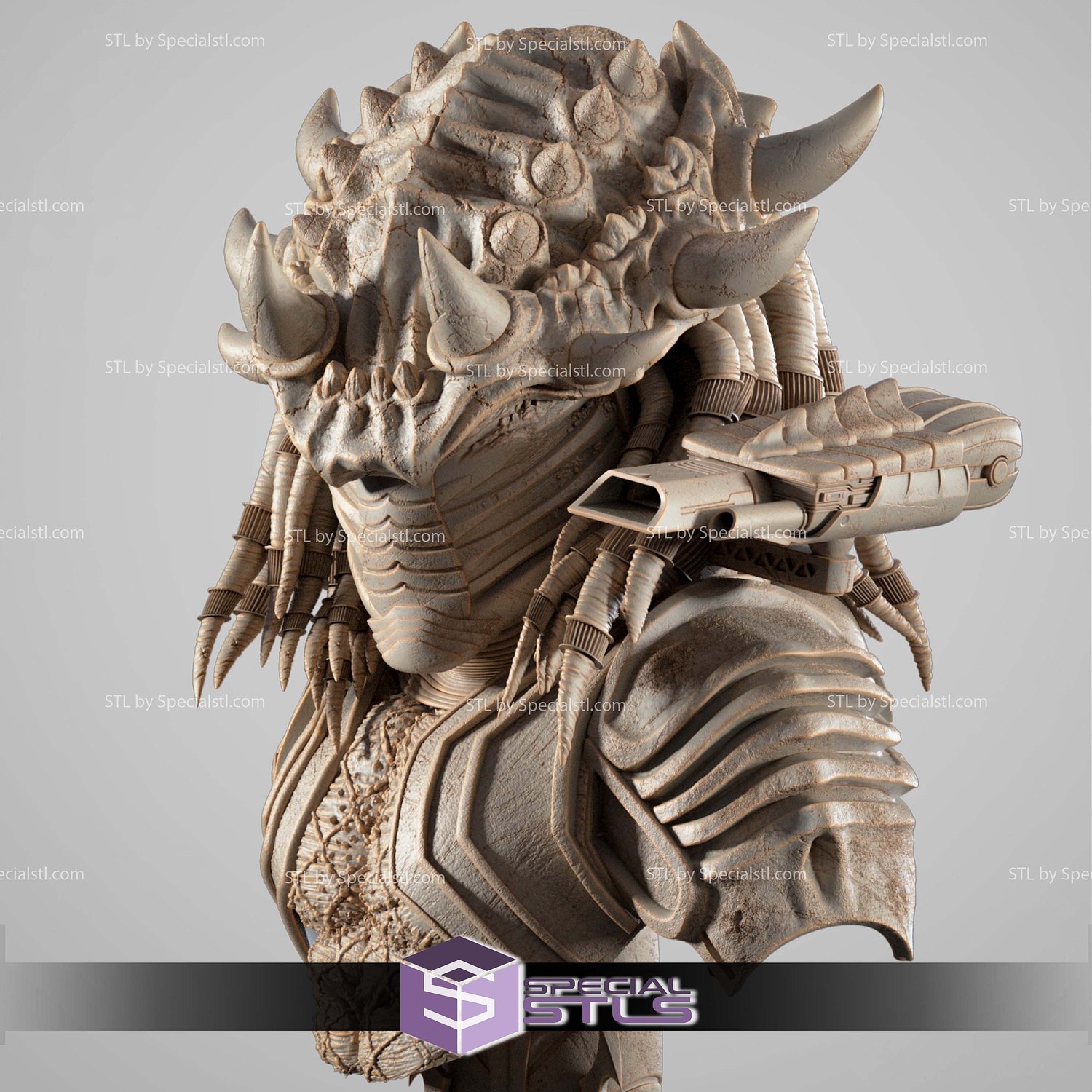 Marvel Predator 2025 Portrait Bust 3D Printer Files STL Model — view 3