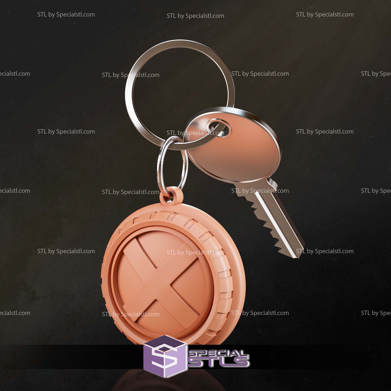 X Men Belt Bucket Keychain 3D Printer Files STL Model — view 2