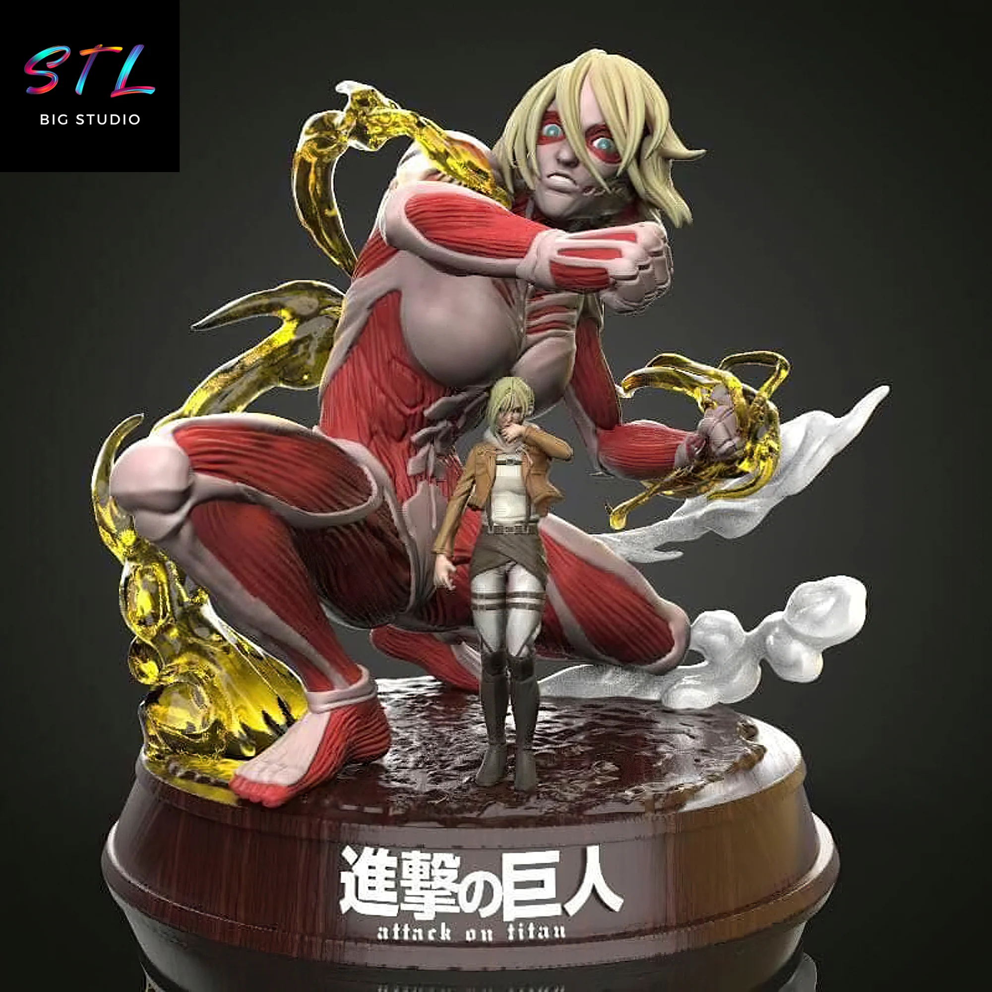 Annie Leonhart & Female Titan STL for 3D Printing | Attack on Titan Model — view 2