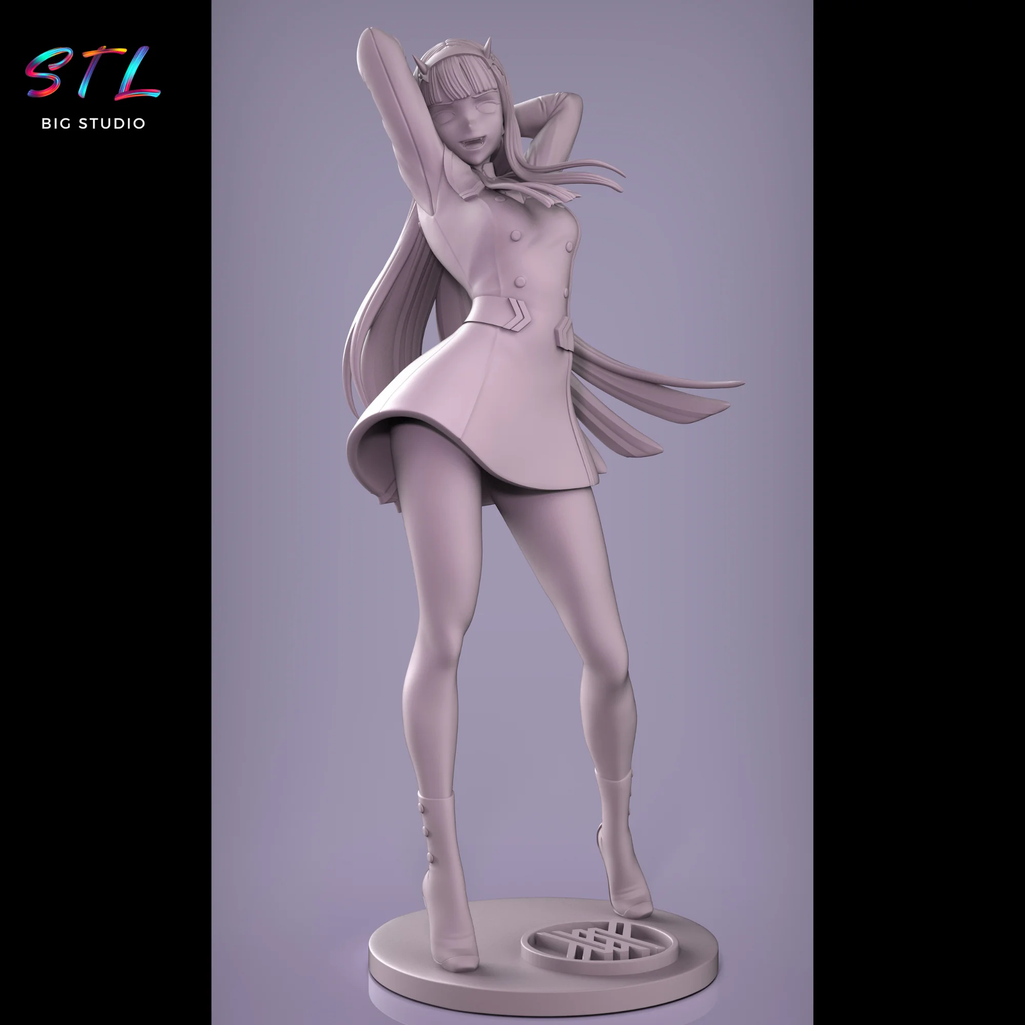 Zero Two STL Figure | Darling in the Franxx | 3D Printable Model Model ...