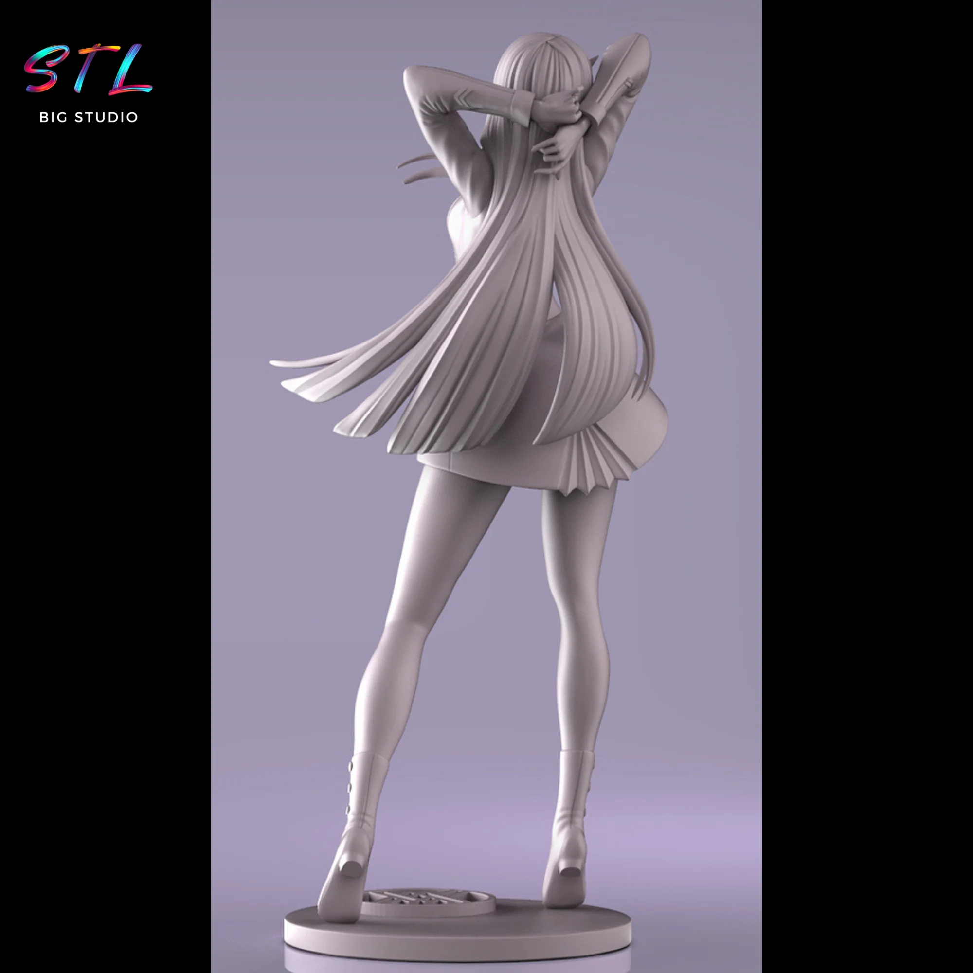 Zero Two STL Figure | Darling in the Franxx | 3D Printable Model Model ...