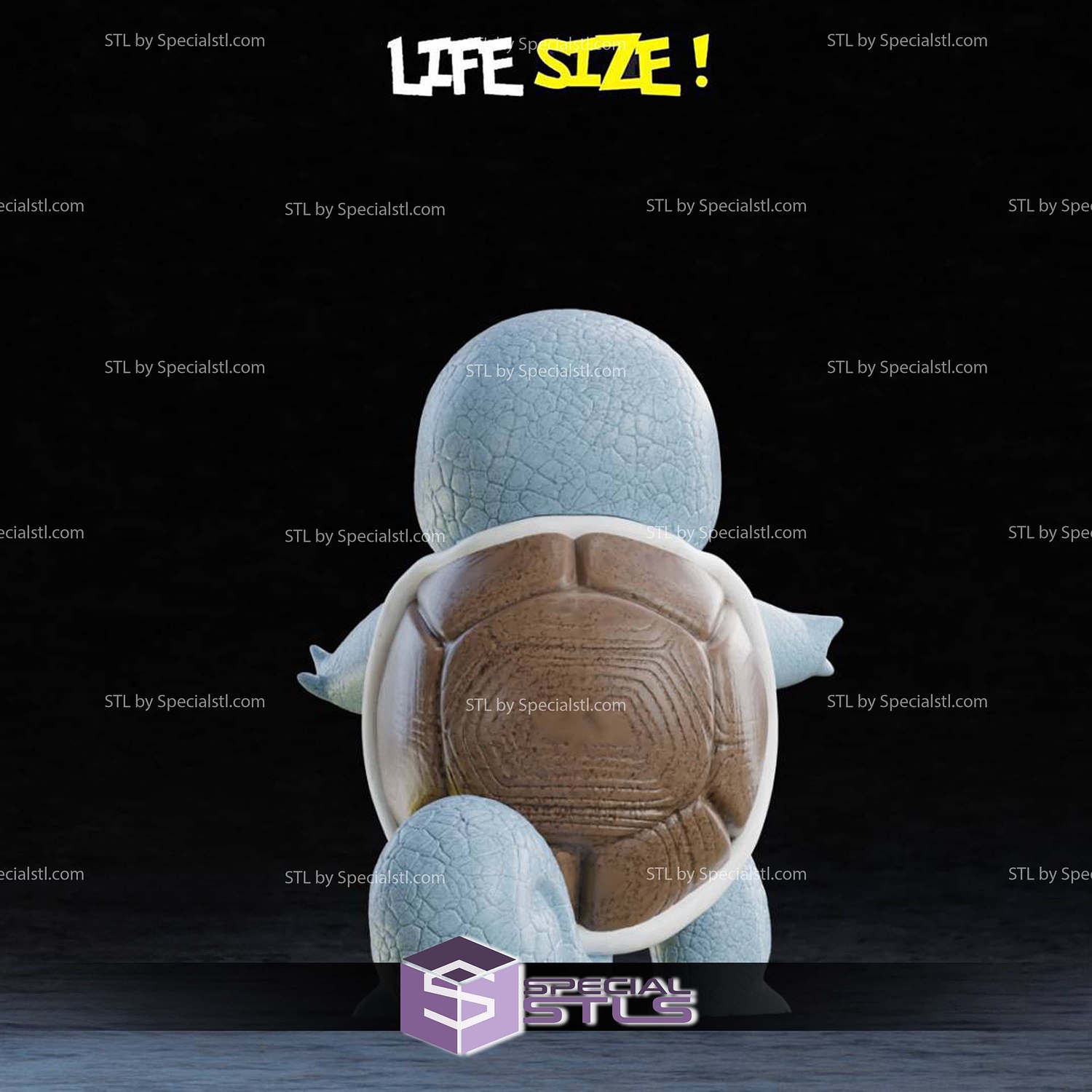 Life Size Realistic Squirtle STL Files 3D Model — view 2