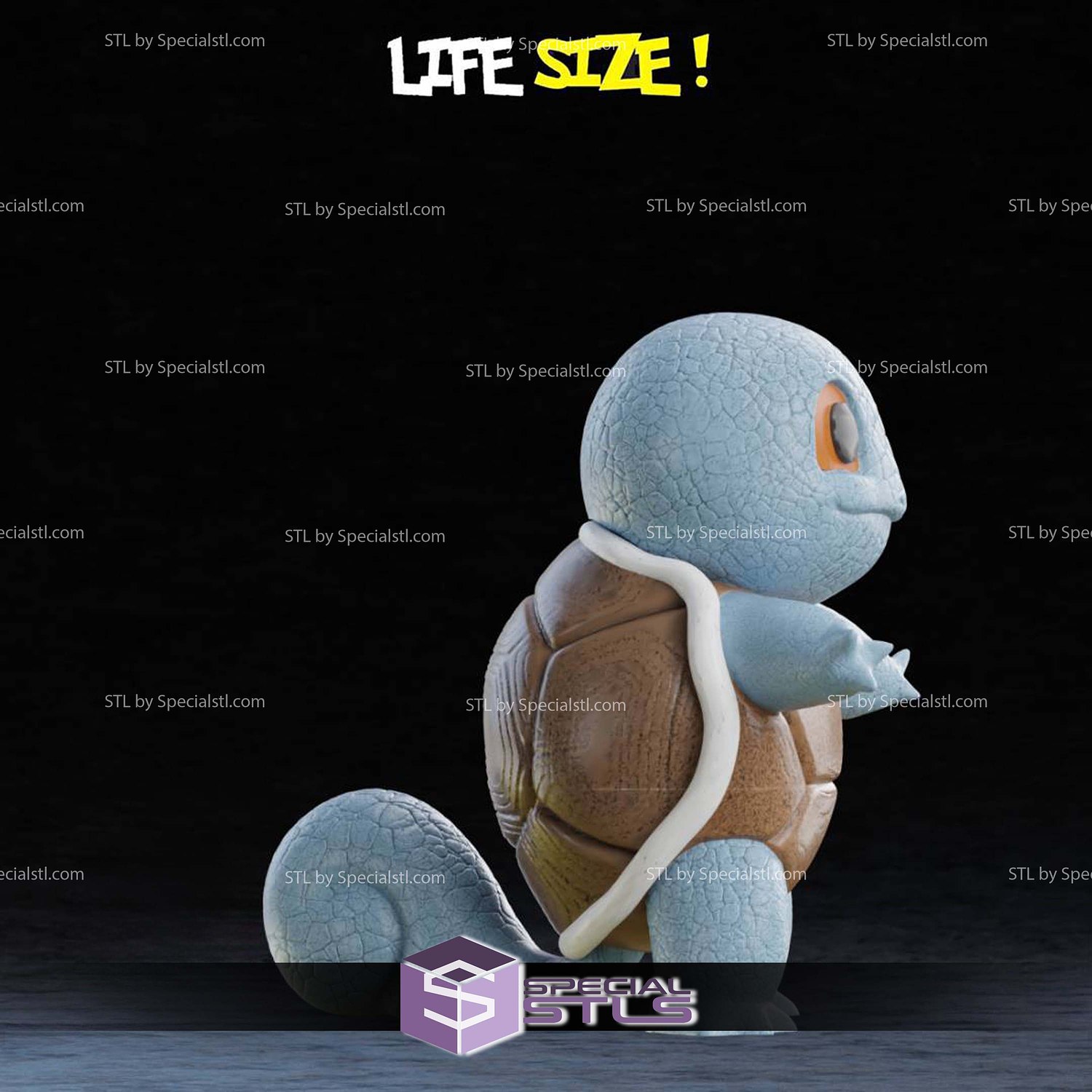 Life Size Realistic Squirtle STL Files 3D Model — view 4