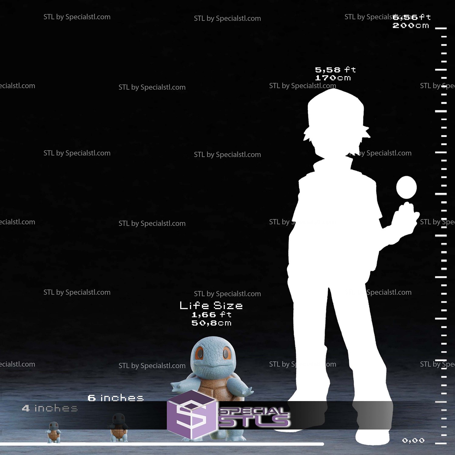 Life Size Realistic Squirtle STL Files 3D Model — view 5