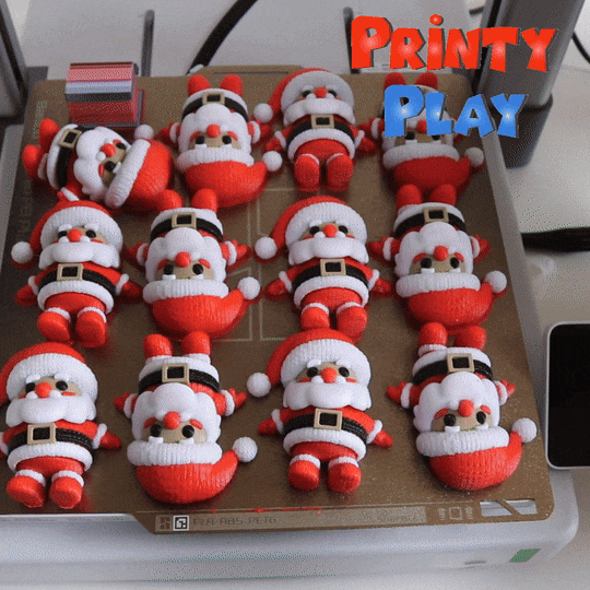 Cute mini Santa Flexi-STL for 3d printing Model