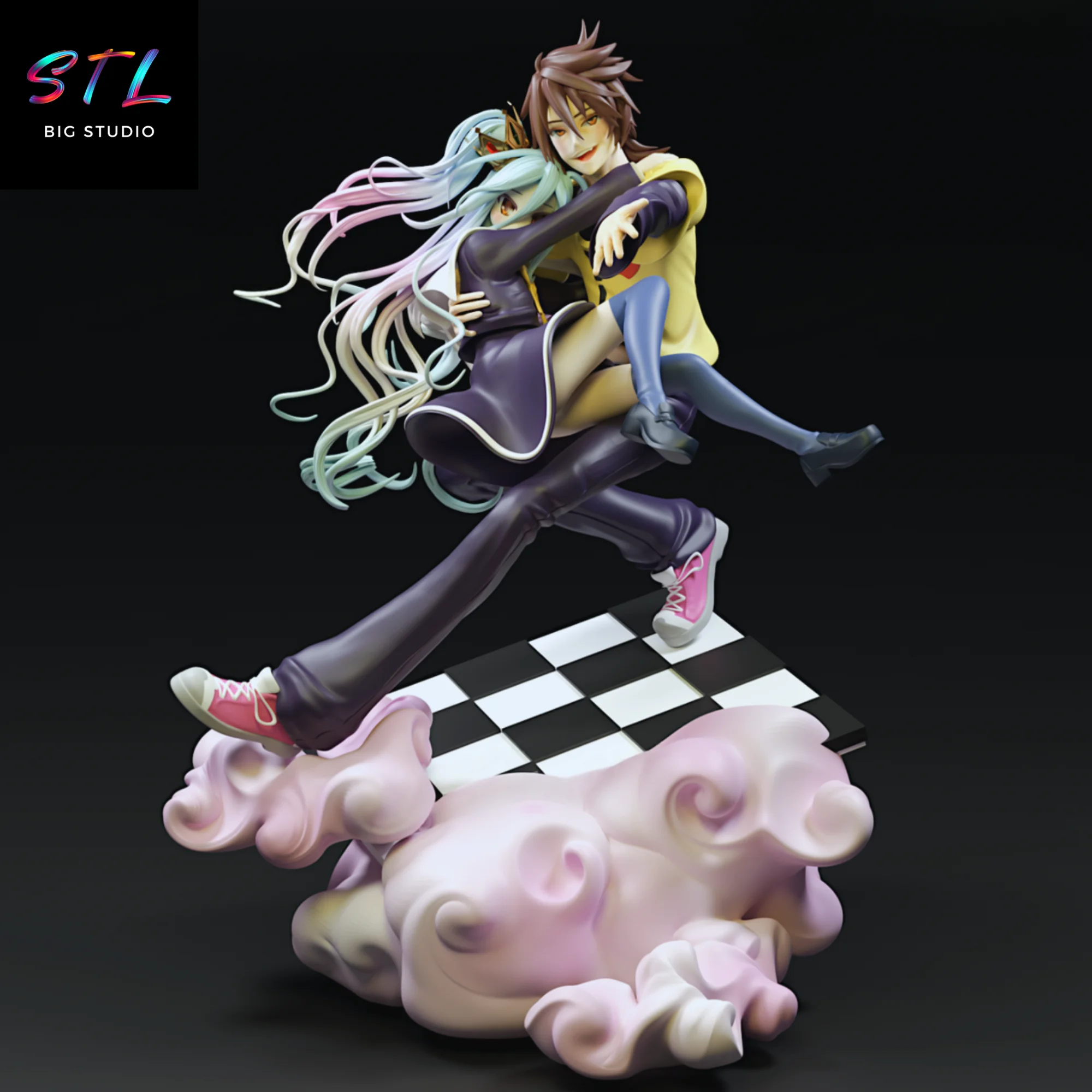 No Game No Life STL | Sora and Shiro | 3D Model to Print Model