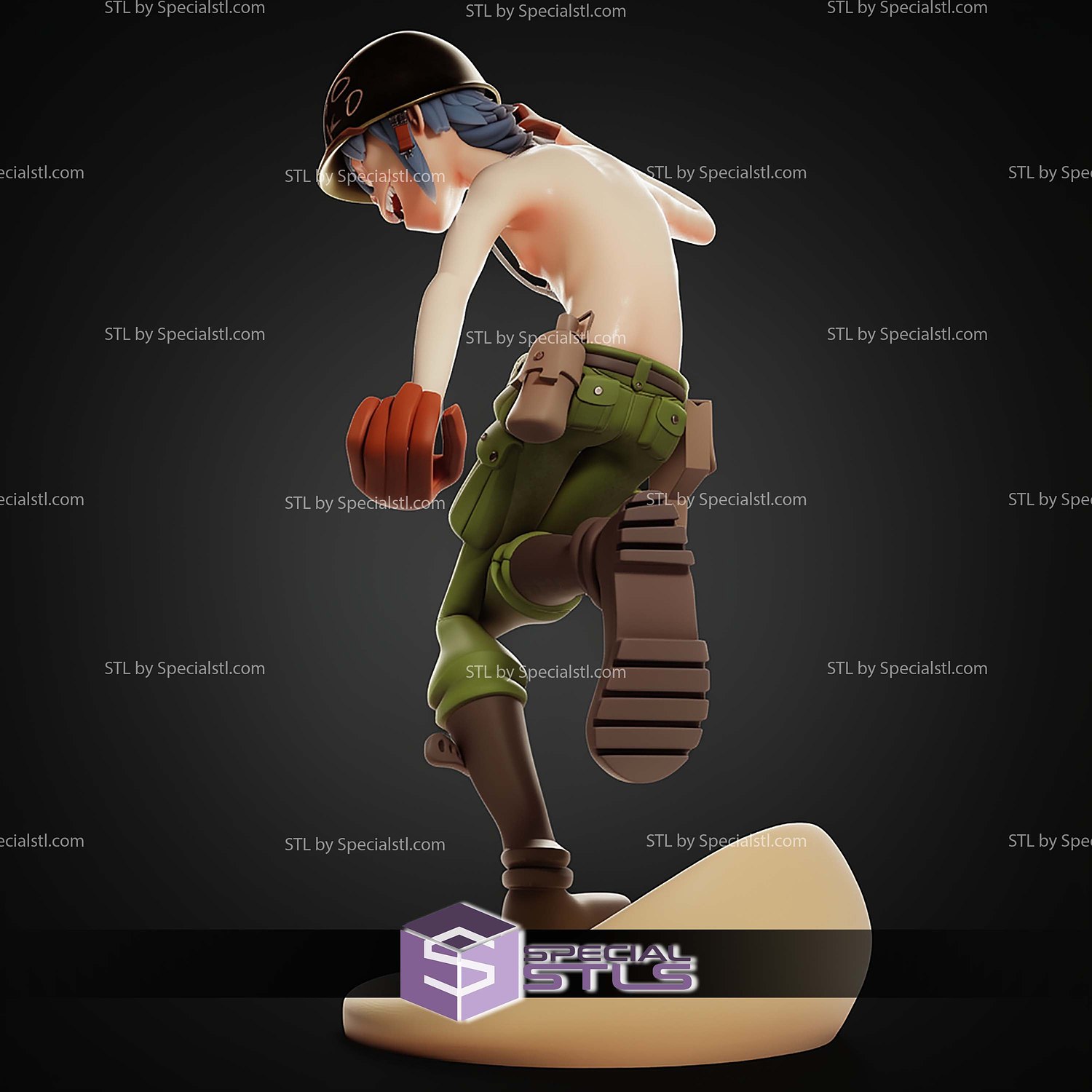 2D Dirty Harry Gorillaz STL Files 3D Model — view 2
