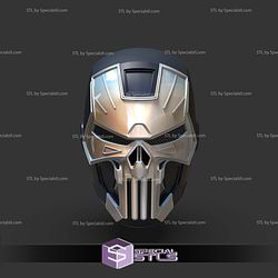 Cosplay STL Files Iron Man Punisher V2 Helmet 3D Model — view 1