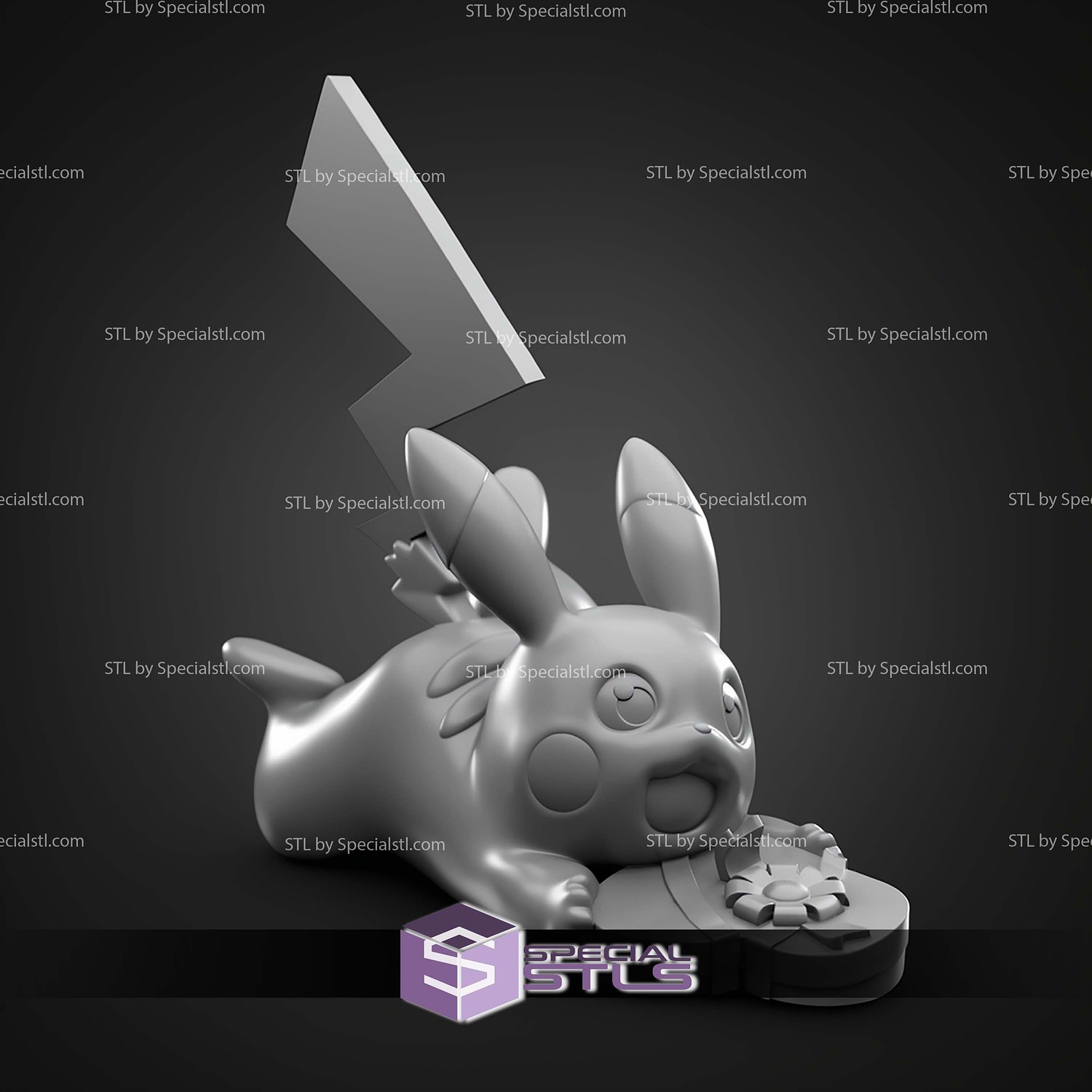 Basic Pokemon Collection Tripping Pikachu 3D STL Model — view 2