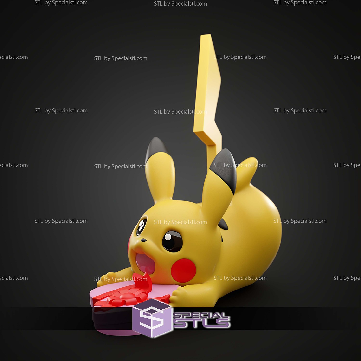 Basic Pokemon Collection Tripping Pikachu 3D STL Model — view 3