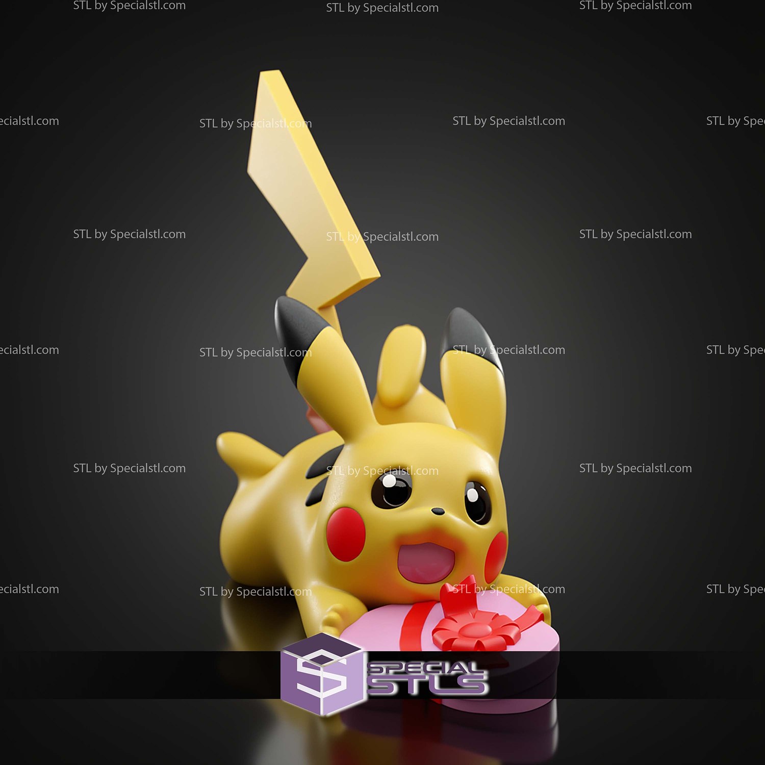 Basic Pokemon Collection Tripping Pikachu 3D STL Model — view 4