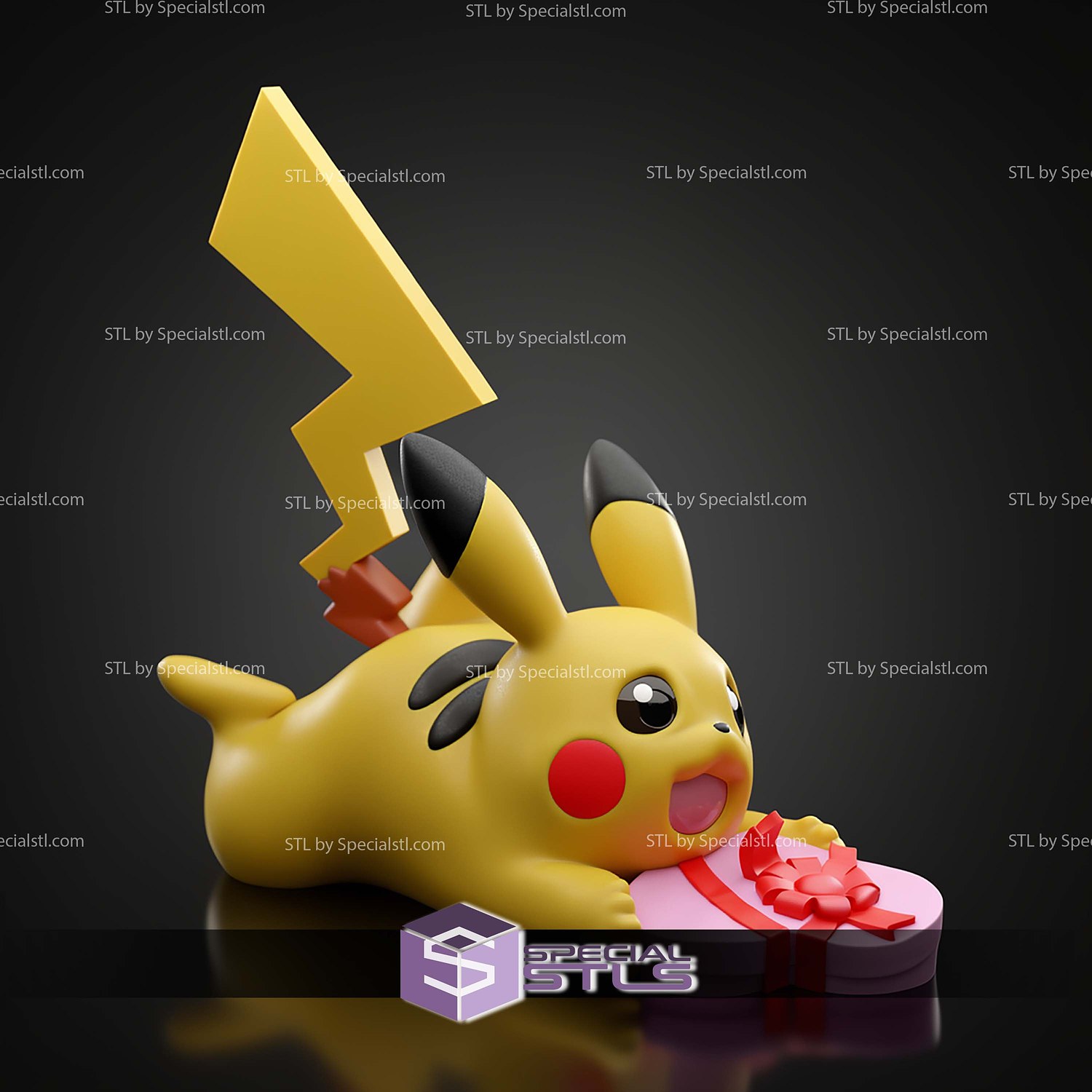 Basic Pokemon Collection Tripping Pikachu 3D STL Model — view 5