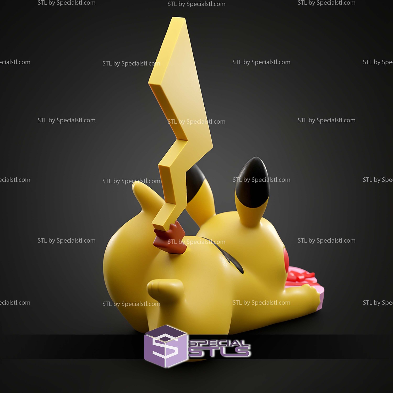 Basic Pokemon Collection Tripping Pikachu 3D STL Model — view 6