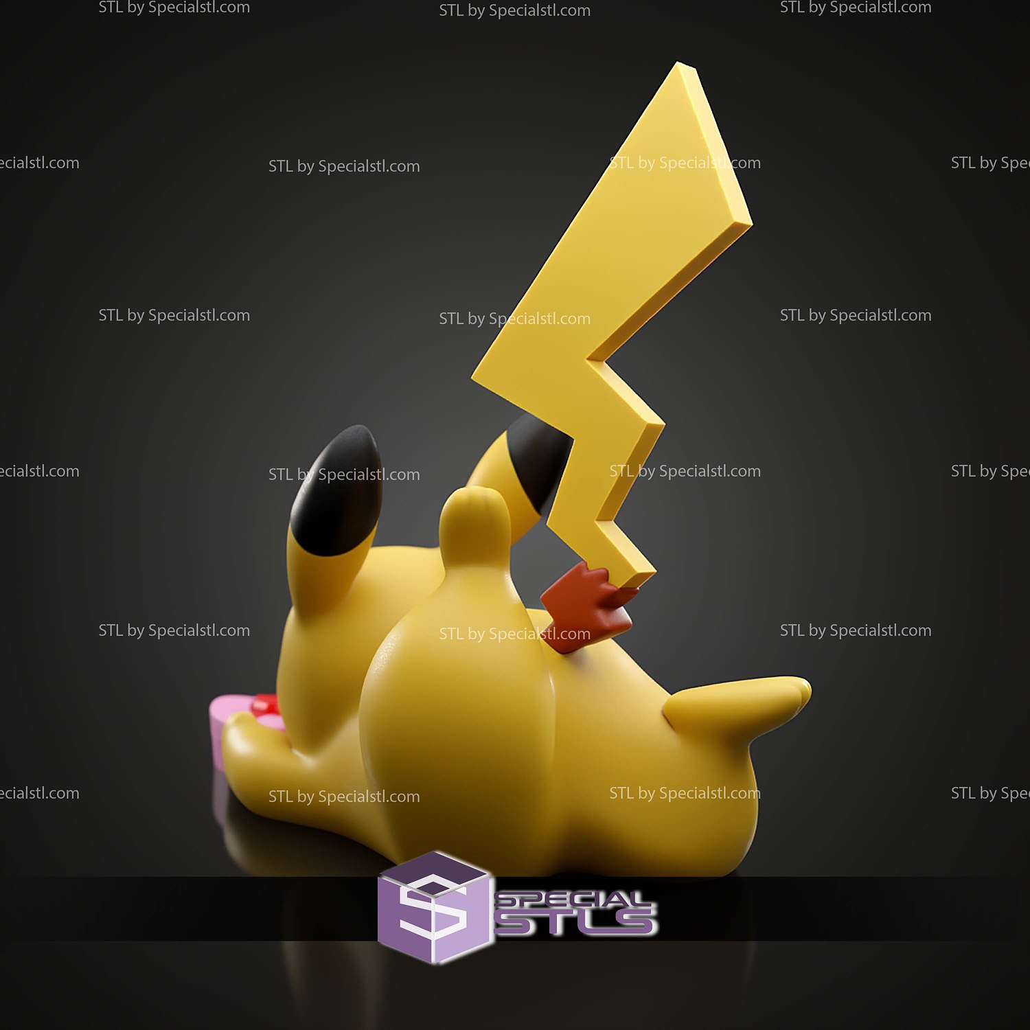 Basic Pokemon Collection Tripping Pikachu 3D STL Model — view 7