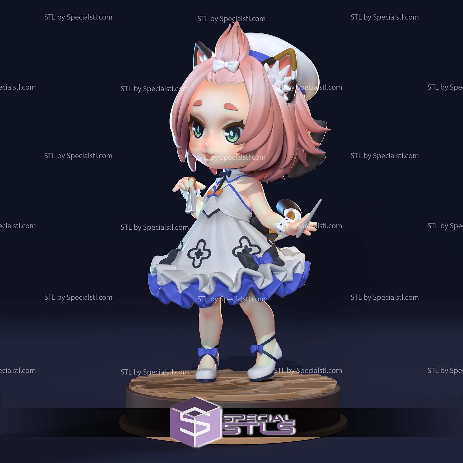 Diona Chibi Genshin Impact 3D Printer Files STL Model — view 3
