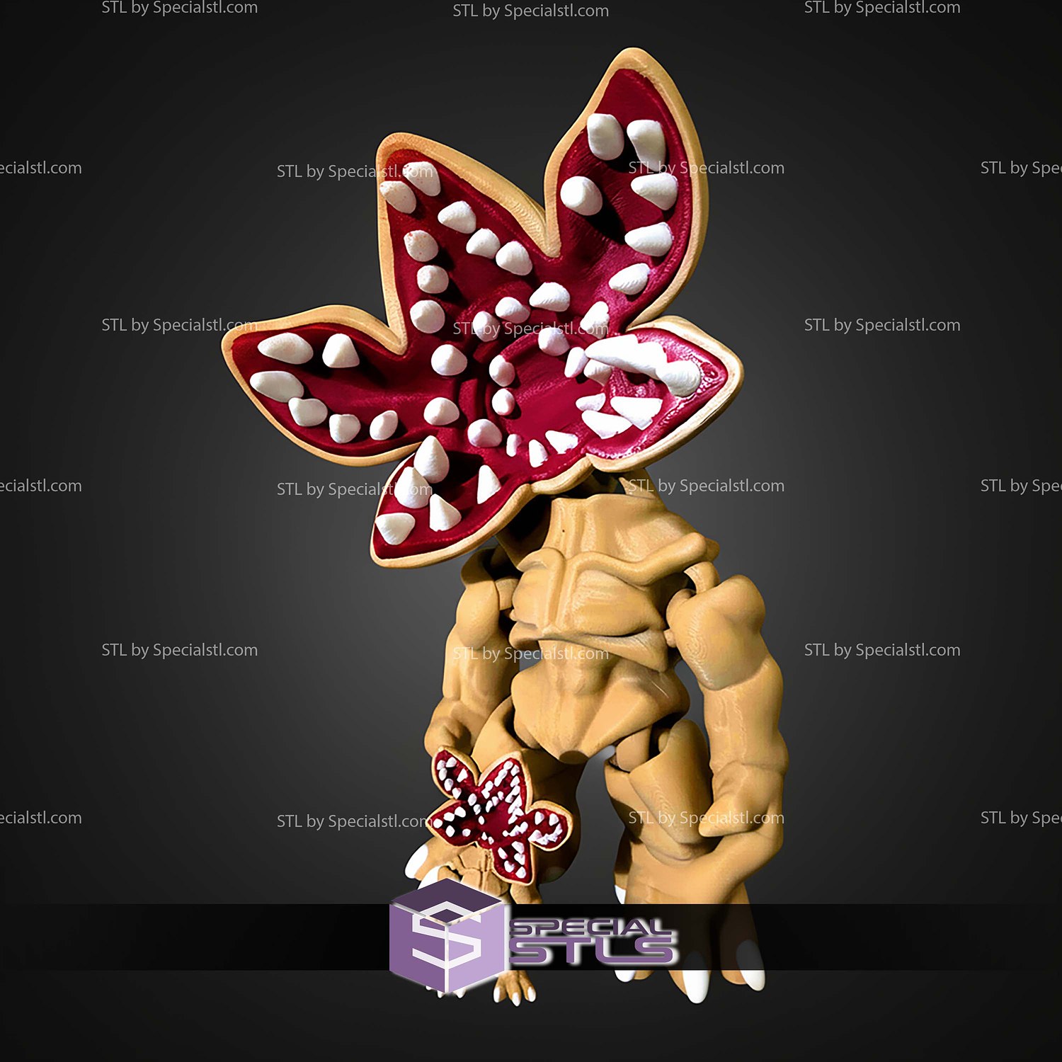 Super Basic STL Mini Demogorgon MultiColor 3D Model — view 4