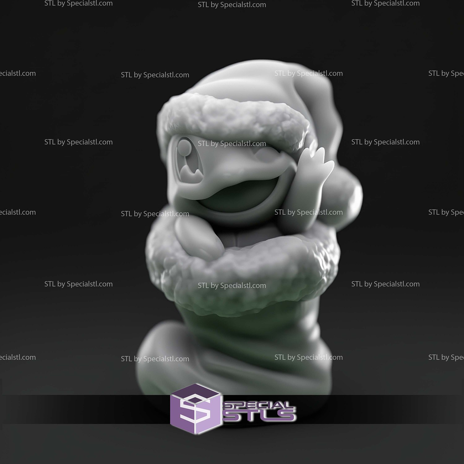 Basic Pokemon Collection Christmas Stocking Squirtle 3D STL Model — view 2