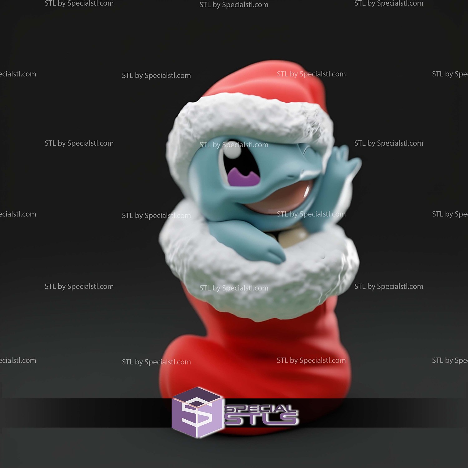 Basic Pokemon Collection Christmas Stocking Squirtle 3D STL Model — view 4