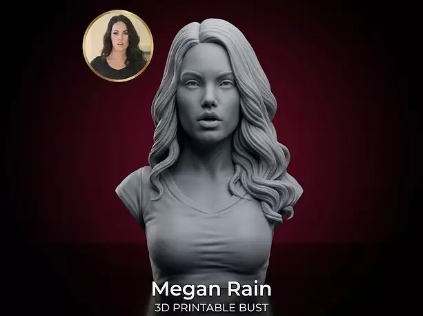 Megan Rain bust 3D OBJ Model