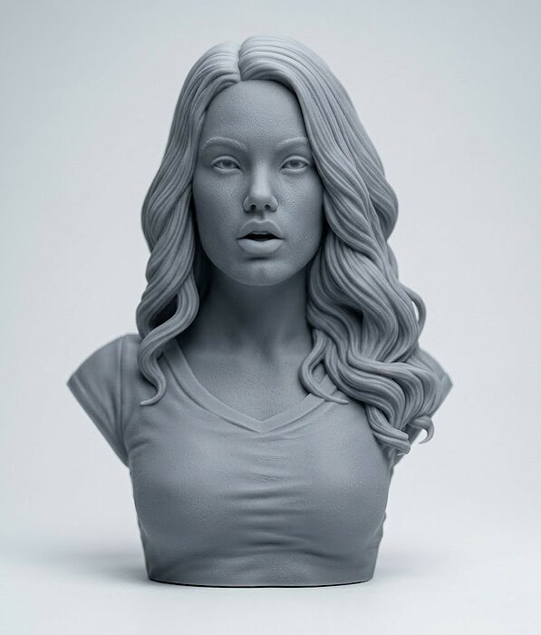Megan Rain bust 3D OBJ Model — view 4