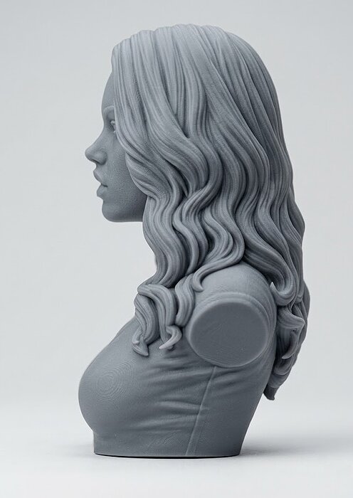 Megan Rain bust 3D OBJ Model — view 5