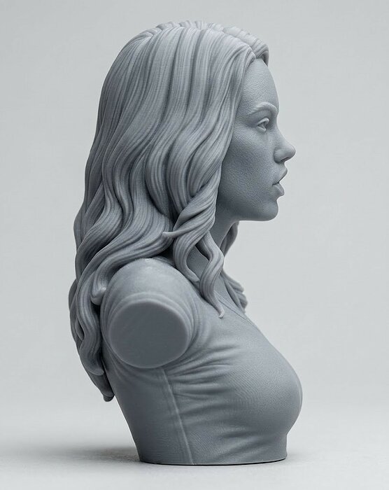 Megan Rain bust 3D OBJ Model — view 7