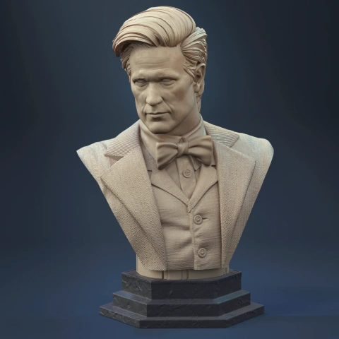 Eleventh Doctor Bust 3D Printer Files | Assembly STL Model