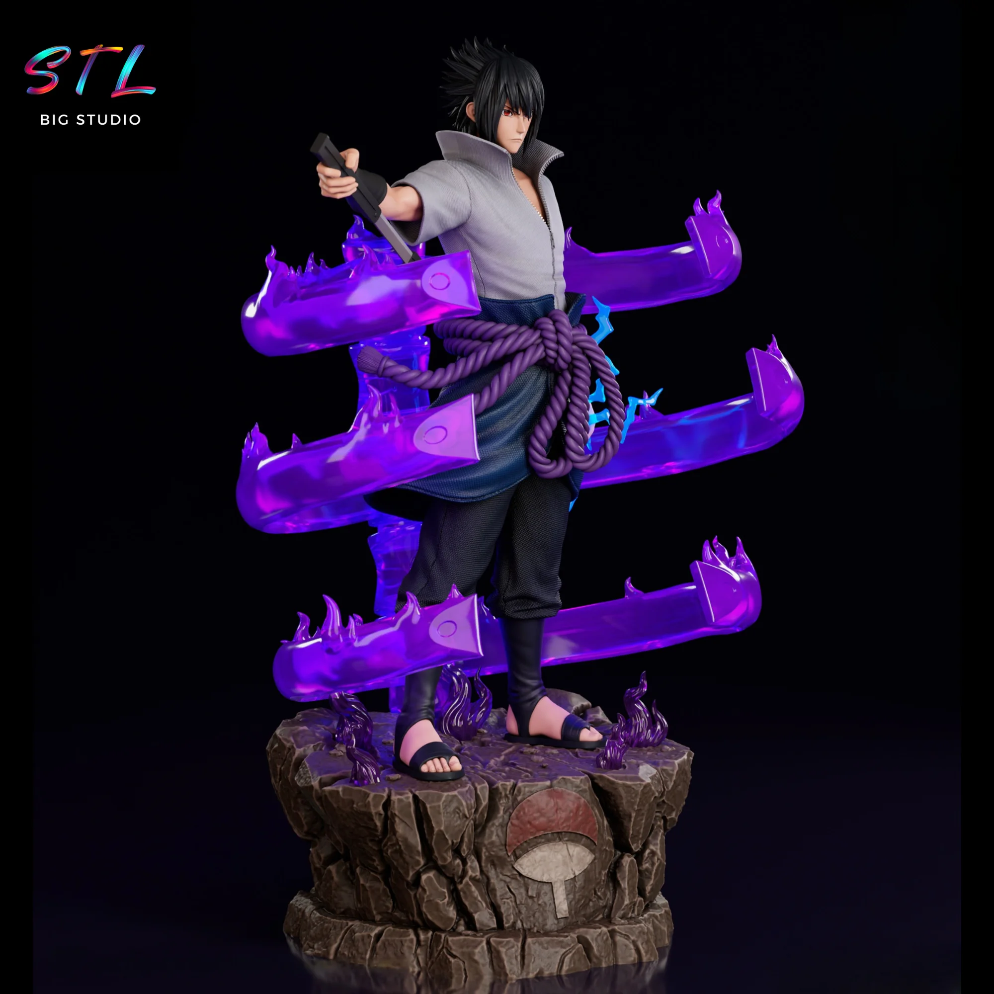 Sasuke Uchiha STL | Naruto Shippuden | 3D Printing Figure Model — view 2