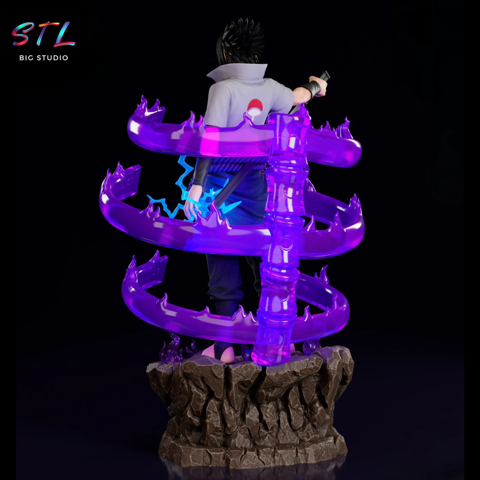 Sasuke Uchiha STL | Naruto Shippuden | 3D Printing Figure Model — view 3