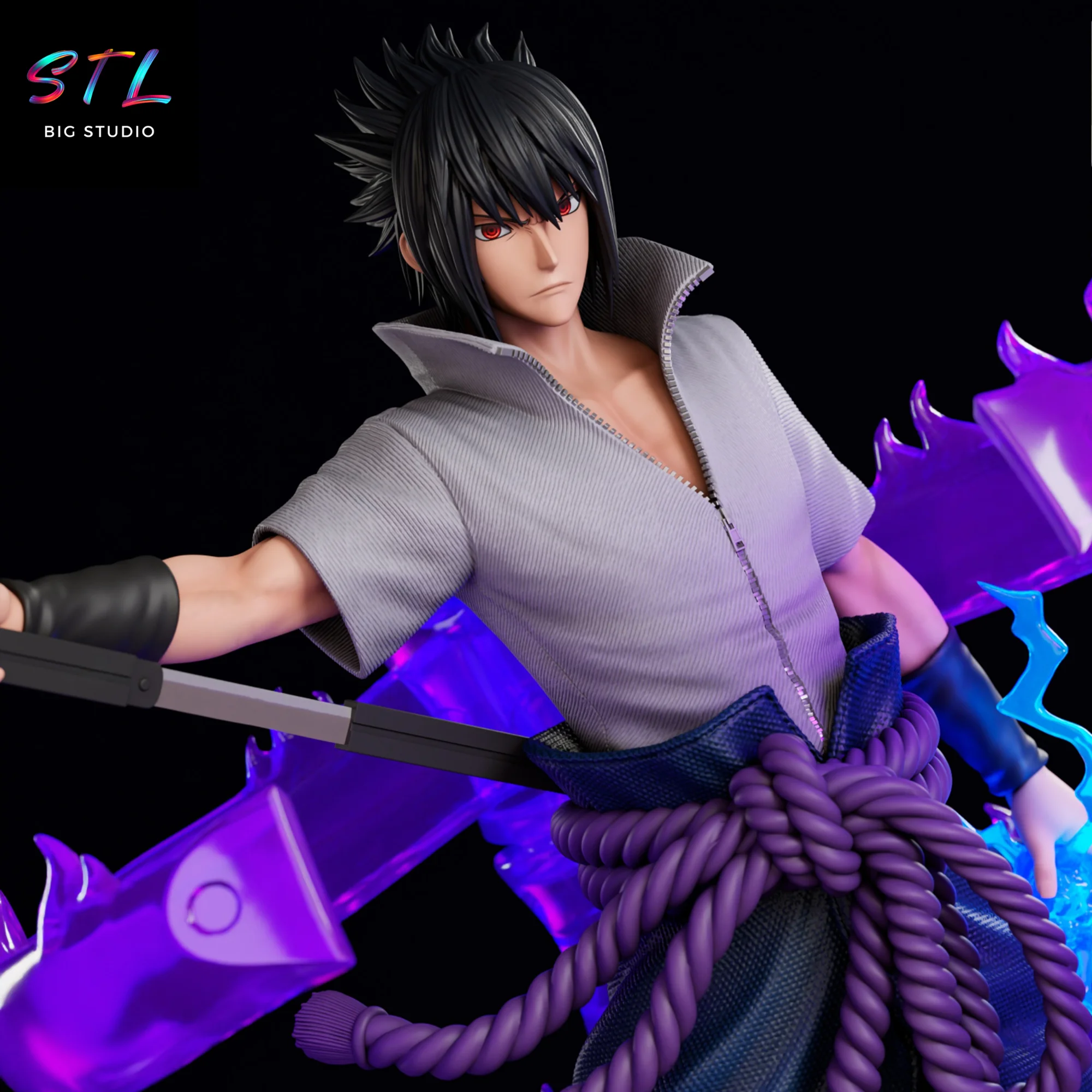 Sasuke Uchiha STL | Naruto Shippuden | 3D Printing Figure Model — view 4