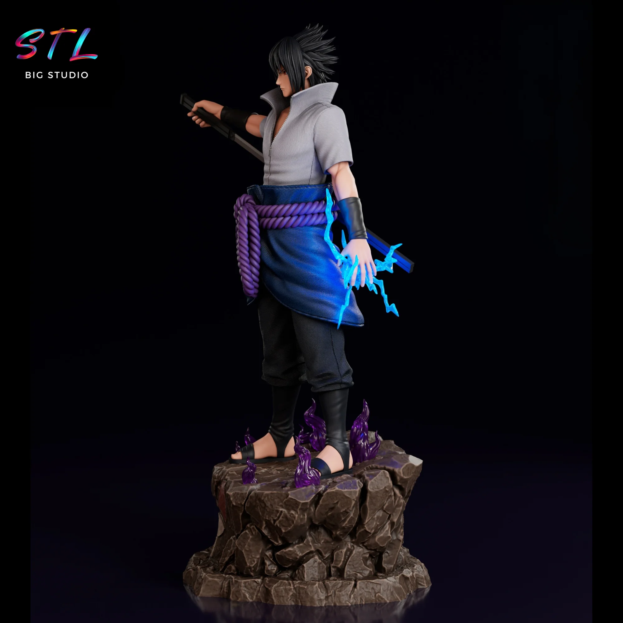 Sasuke Uchiha STL | Naruto Shippuden | 3D Printing Figure Model — view 6