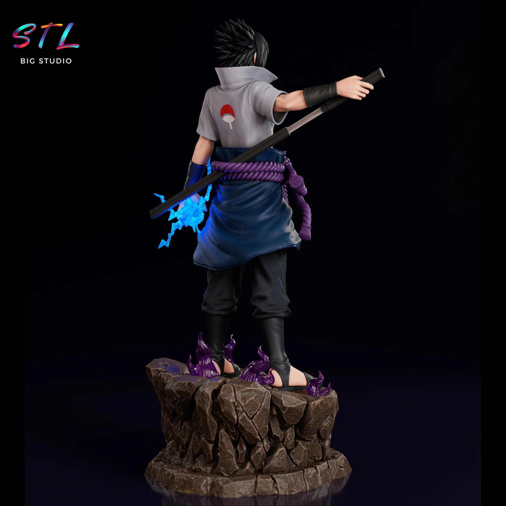 Sasuke Uchiha STL | Naruto Shippuden | 3D Printing Figure Model — view 7