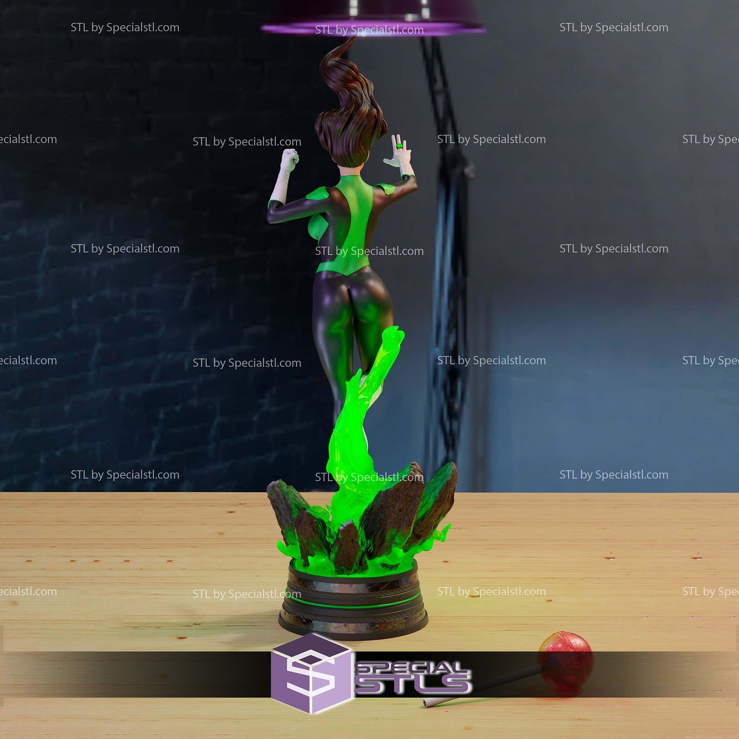 Jessica Cruz Green Lantern V2 Digital STL Files 3D Model — view 2