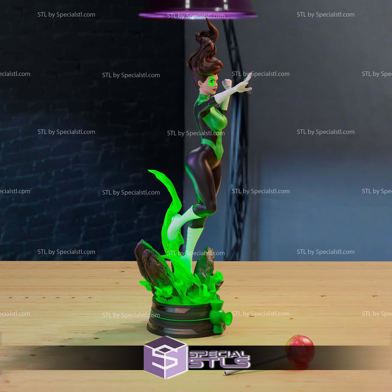 Jessica Cruz Green Lantern V2 Digital STL Files 3D Model — view 3