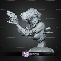 Motoko Ghost In The Shell Bust 113mm STL Files 3D Model