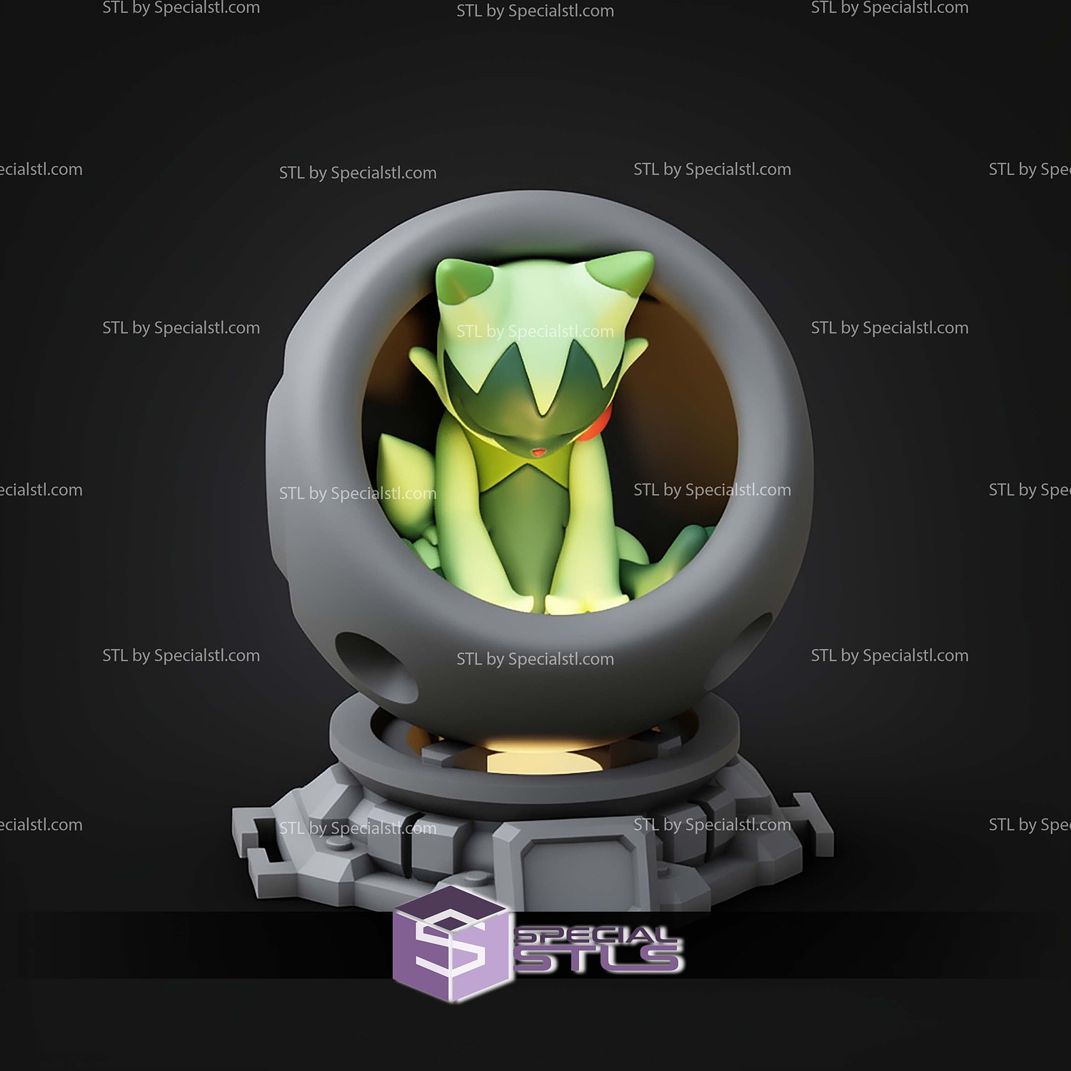 Super Basic Pokemon STL Floragato Healing Machine 3D Model — view 4