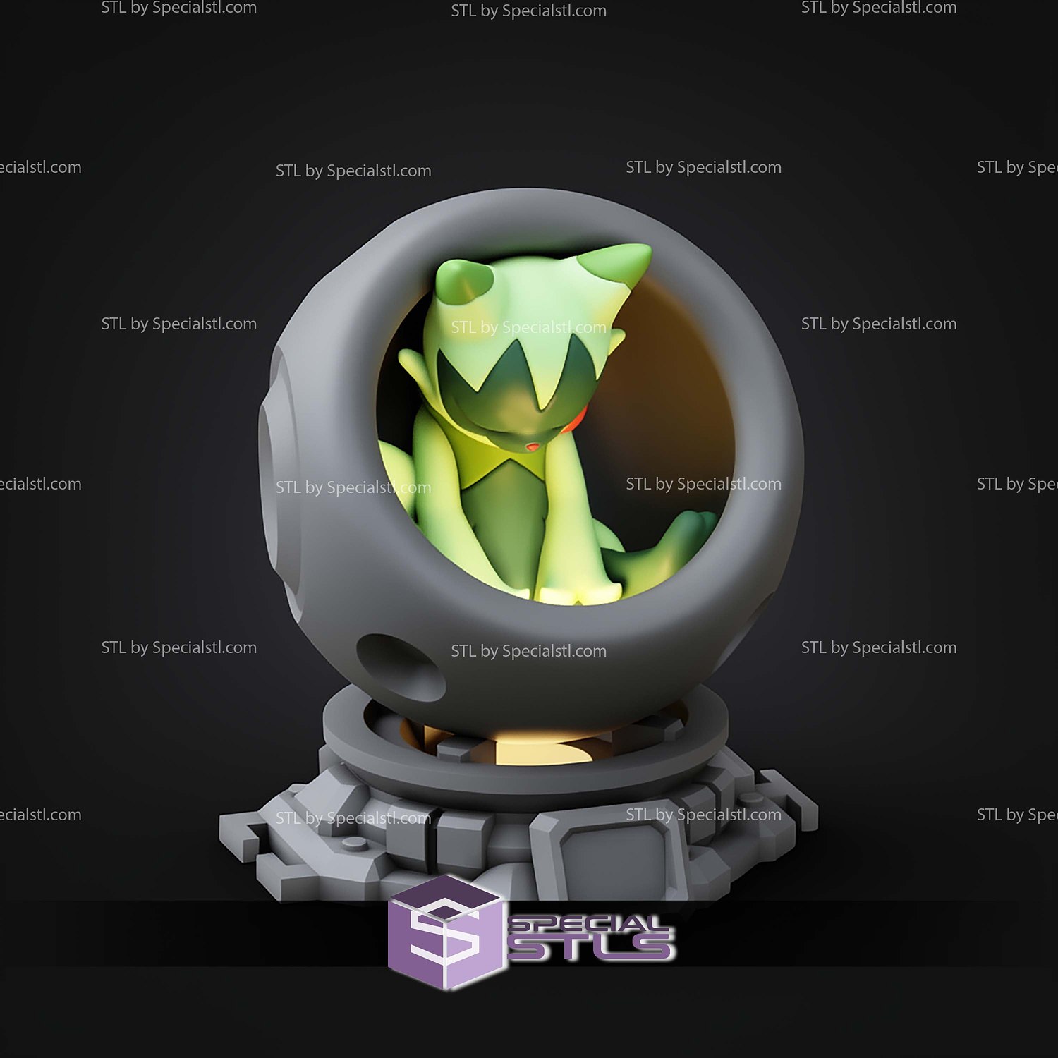 Super Basic Pokemon STL Floragato Healing Machine 3D Model — view 5