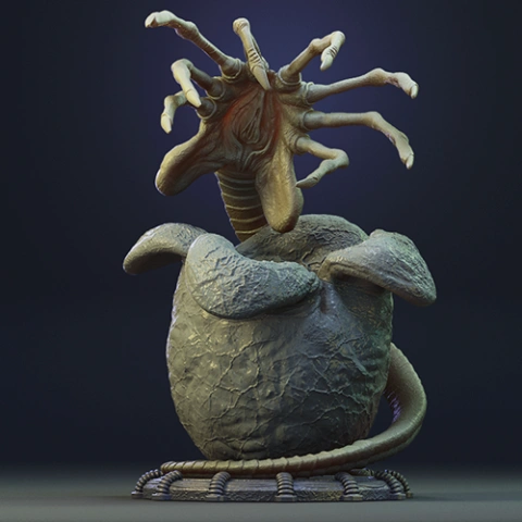 Facehugger 3D Printer Files in Diorama | Assembly STL Model