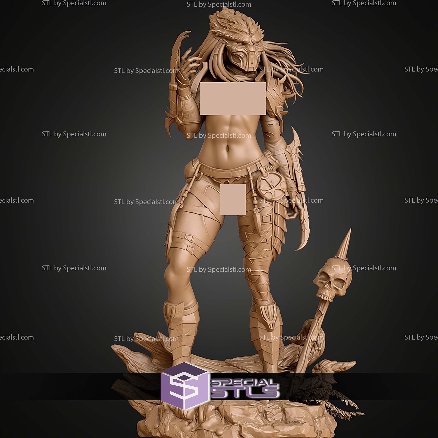 Female Predator Alternative 250mm STL Files 3D Model — view 2