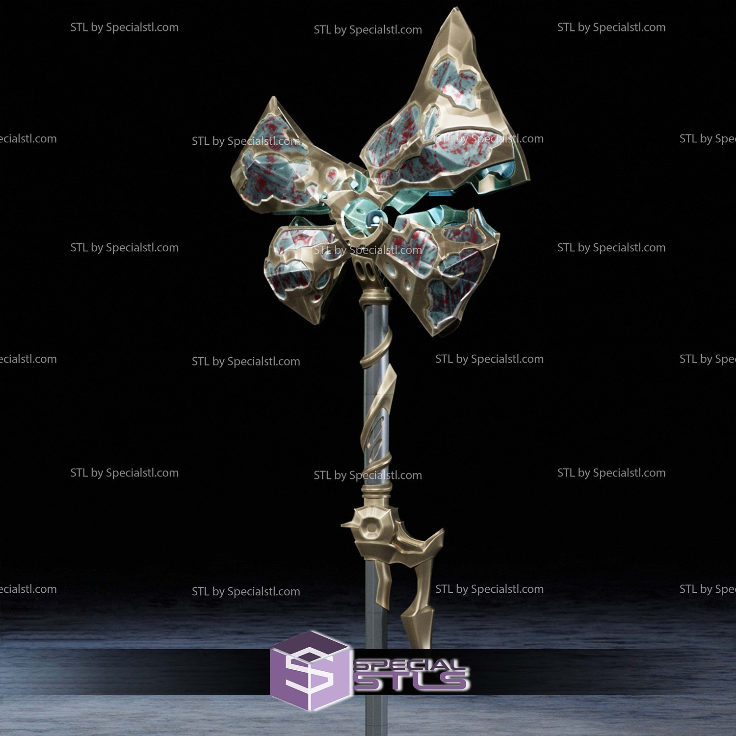Cosplay STL Files Jayce Corrupted Hammer 3D Model — view 5