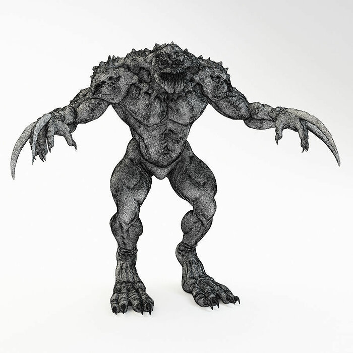 Green Monster 3D STL Model — view 2