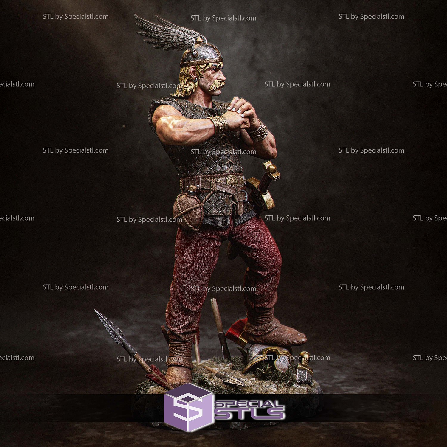 Asterix Realistic Sculptures 3D Printing STL Model — view 2