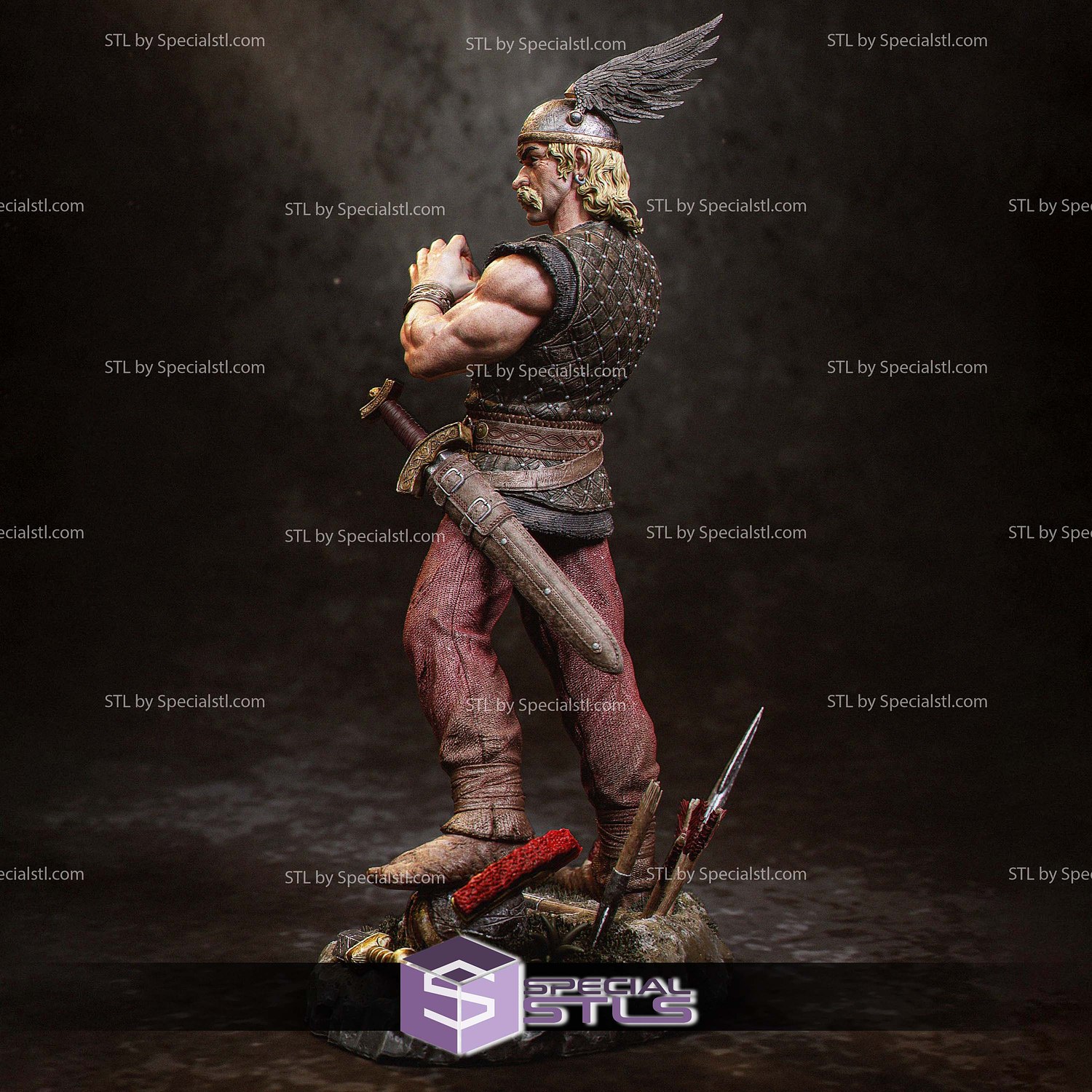 Asterix Realistic Sculptures 3D Printing STL Model — view 3