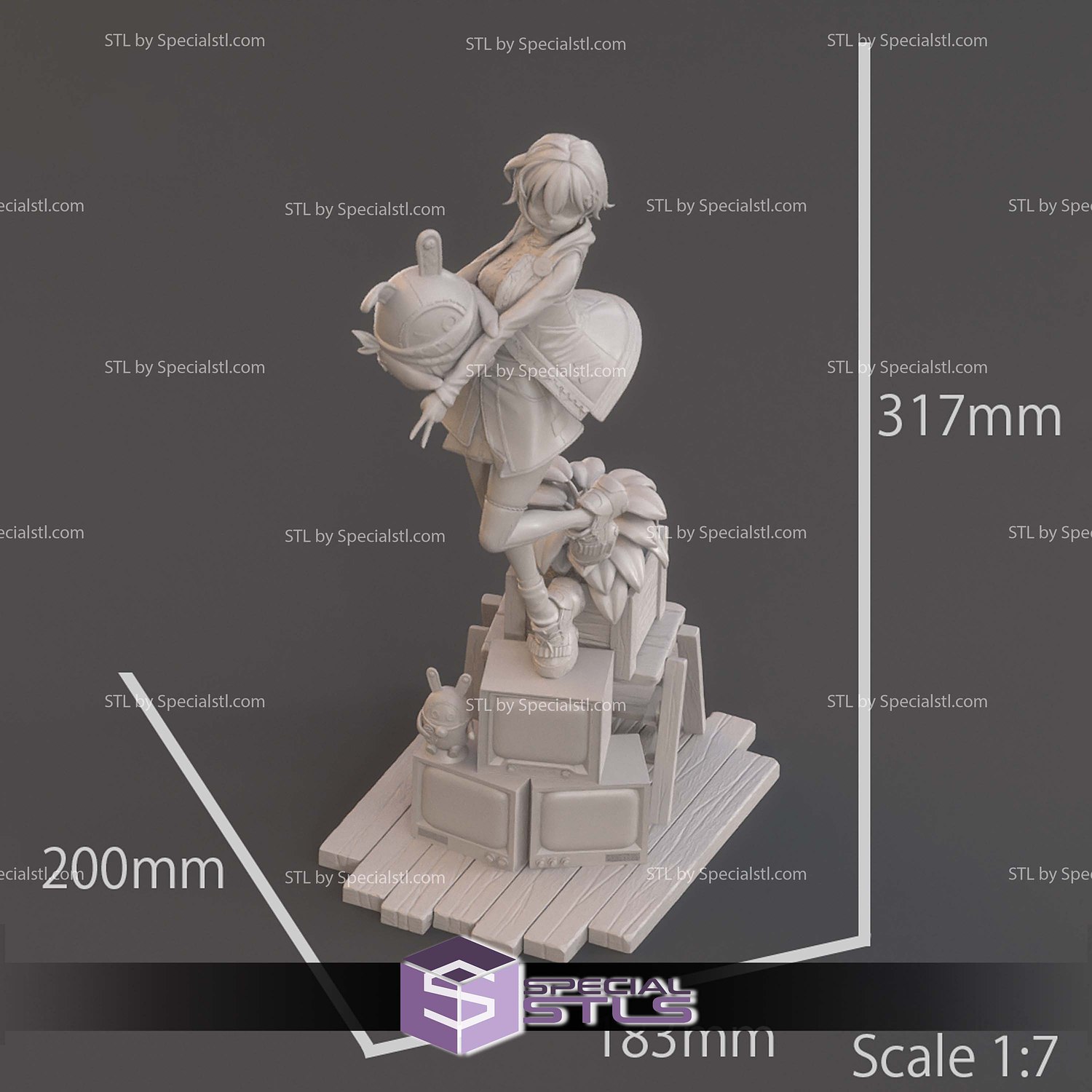 Belle Zenless Zone Zero 3D Printer Files STL Model — view 4