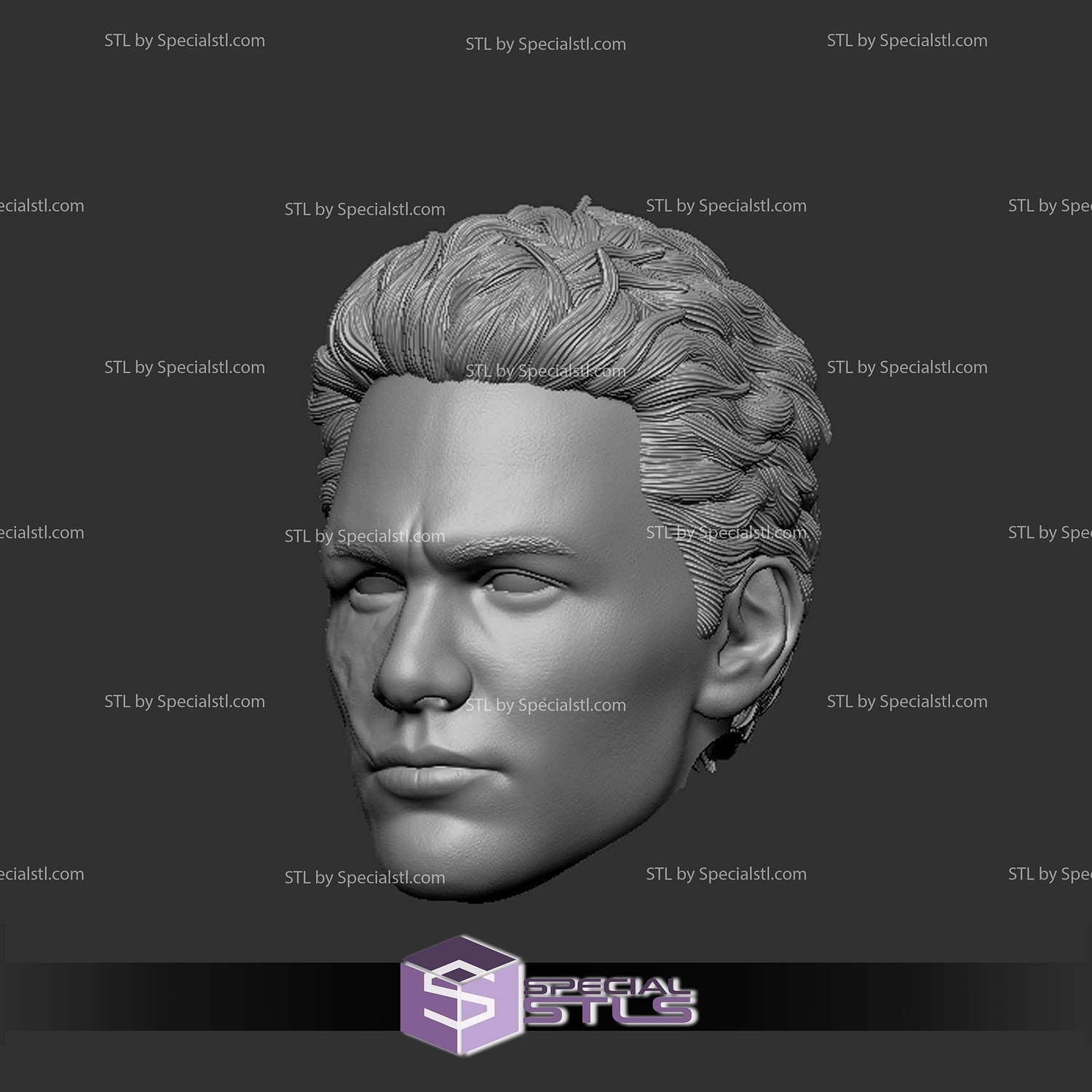Custom Head STL Harry Osborn James Franco 3D Model — view 2