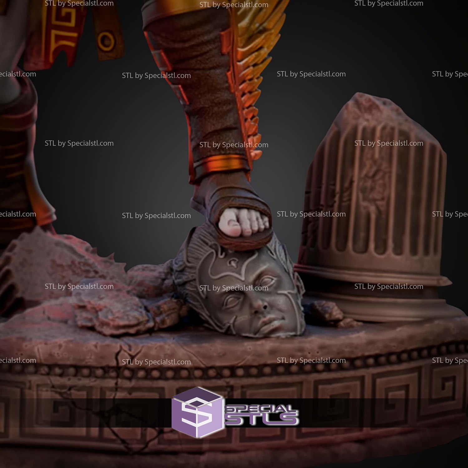 Kratos Ghost Of Sparta STL Files 3D Model — view 2