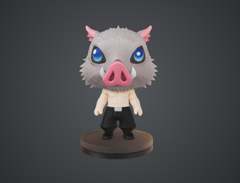 Inosuke Hashibira / Demon Slayer 3D STL Model — view 4