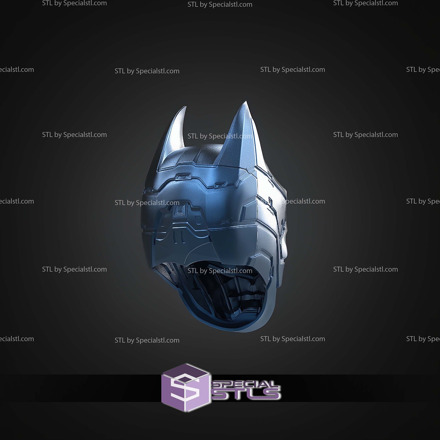 Cosplay STL Files Batman Murder Machine Helmet 3D Model — view 2